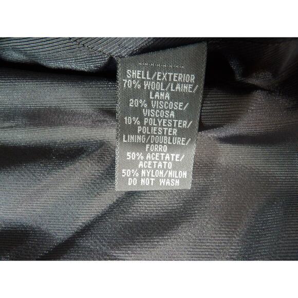 Kenneth Cole Reaction Mens Blazer Large 42 Wool Plaid Black Tweed Sport Coat - Picture 6 of 13